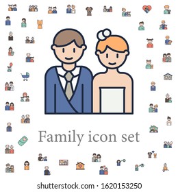 Newlyweds Icon. Family Icons Universal Set For Web And Mobile