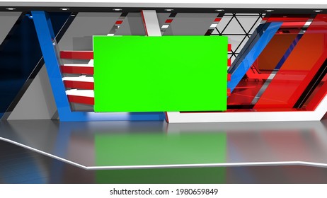 News Studio Backdrop Tv Shows On Stock Illustration 1980659849 ...