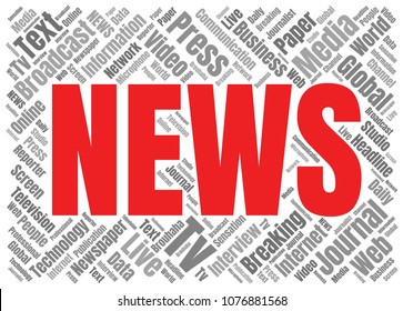 News Word Cloud Breaking News Collage Stock Illustration 1076881568 ...