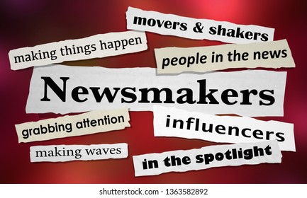 Newsmakers Movers Shakers News Headlines 3d Illustration