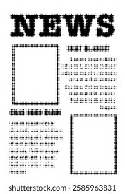 Newspaper Layout with Empty Photo Spaces