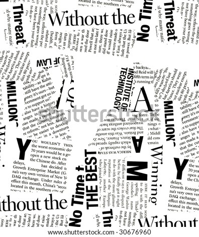 Newspaper texts for background