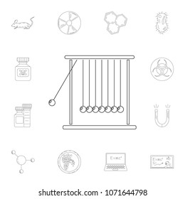 Newton pendulum icon. Detailed set of Science and lab illustrations. Premium quality graphic design icon. One of the collection icons for websites, web design, mobile app on white background
