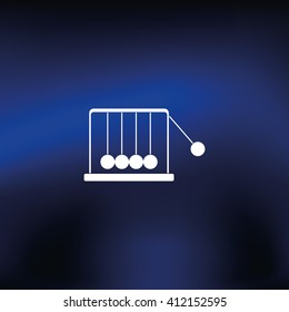 Newton's cradle flat icon.