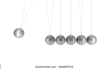 Newton Cradle Balancing Pendulum Silver Metal Stock Vector (Royalty ...