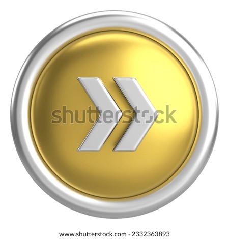 Next button. Continue button. 3D illustration.