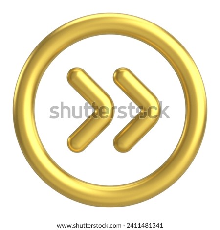 Next button. Continue button. 3D illustration.
