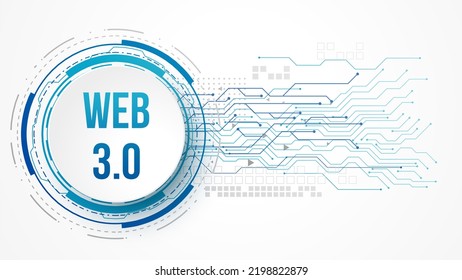 Next Stage Of Internet Web 2.0 Web 3.0, Decentralized Internet Web3 And Digitization Process 3d Illustration