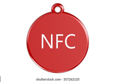 NFC Tag Isolated On White Background