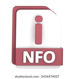 NFO File 3D Illustration for uiux, web, app, presentation, etc