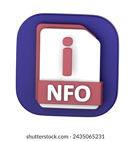 NFO File 3D Illustration for uiux, web, app, presentation, etc