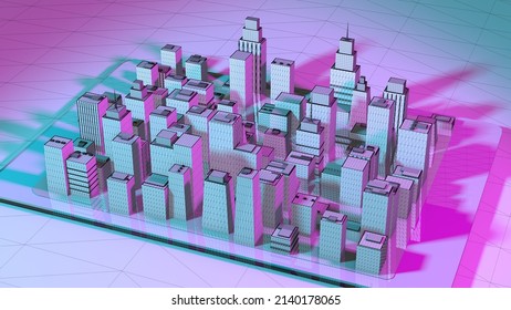 NFT Virtual Land NFTs Is An Ownable Area Of Digital Land On A Metaverse Platform - Illustration Rendering