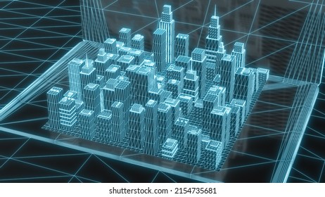 NFT Virtual Property Real Estate Metaverse Blockchain Land NFTs Technology - Illustration Rendering