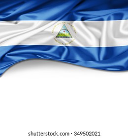 Nicaragua Flag Silk Copyspace Your Text Stock Illustration 349502021 ...