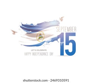 Nicaragua Independence day creative art - Powered by Shutterstock