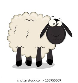 Nice Cartoon Vector Sheep Stock Vector (Royalty Free) 150035771 ...