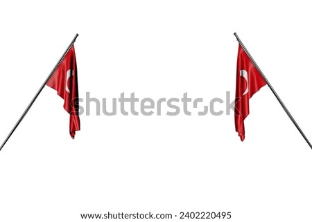 Similar – Image, Stock Photo Turkish Flag hanging out the car window