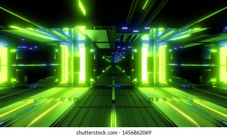 nice glowing space tunnel background wallpaper 3d rendering