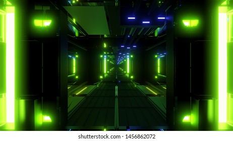 nice glowing space tunnel background wallpaper 3d rendering