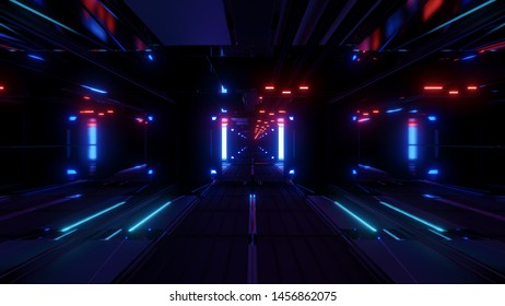 nice glowing space tunnel background wallpaper 3d rendering