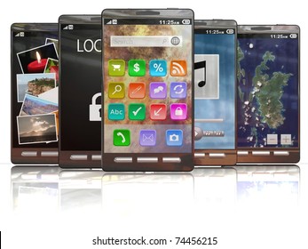 Nice Lineup Of 3D Rendered Smartphones