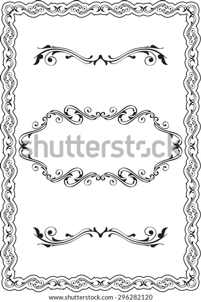 Nice scroll frame is\
isolated on white
