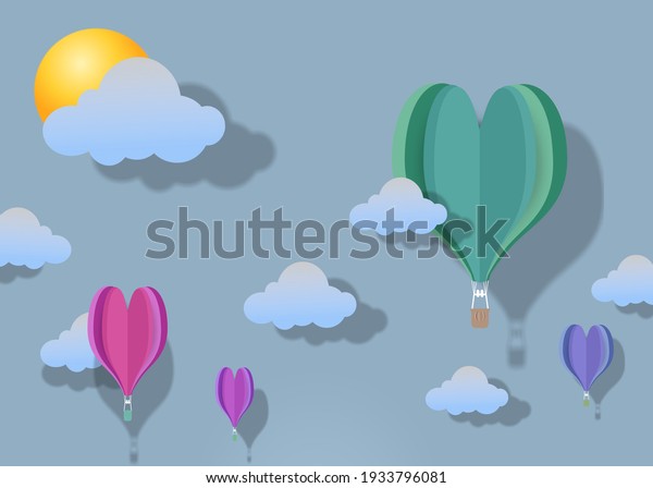nice trip by\
hot air balloon in beautiful\
weather