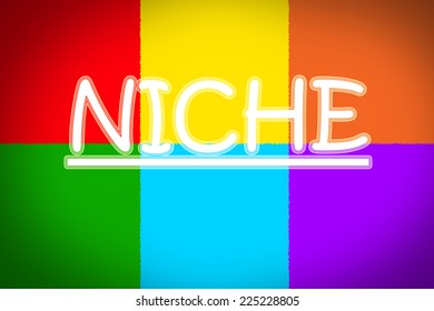 Niche Concept text on background