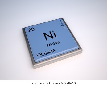Nickel Chemical Element Of The Periodic Table With Symbol Ni