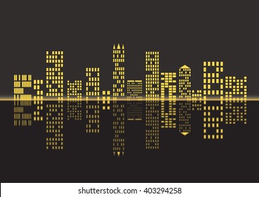 Night City Background Illustration Citys Nightlife Stock Illustration Night City Background Illustration Citys Nightlife Stock Illustration
