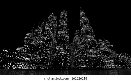 Night City Scene Rendered Stock Illustration 161626118 | Shutterstock