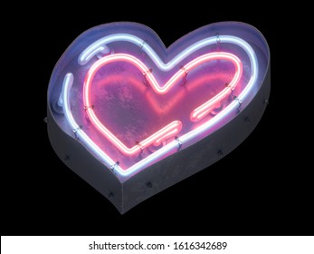 Night light alphabet. 3d rendering.