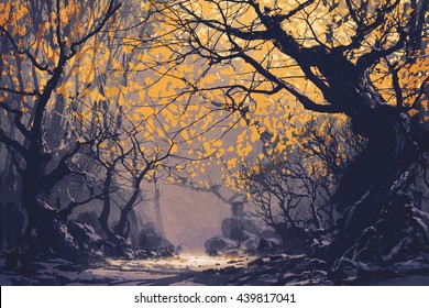 Night Forest Painting High Res Stock Images Shutterstock Night Forest Painting High Res Stock Images Shutterstock