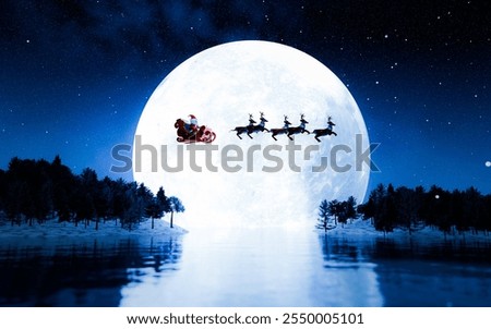 Similar – Image, Stock Photo The full moon has risen.