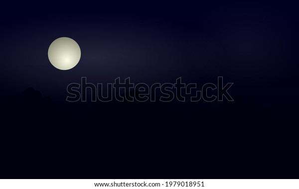 night sky with moon\
illustration\
design.