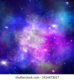 Night Sky Nebular Galaxy Background