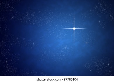Night sky with star