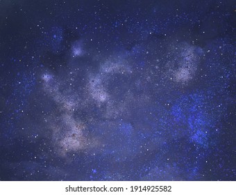 Night Sky With Stars As Background. Universe. Cosmos. Galaxy