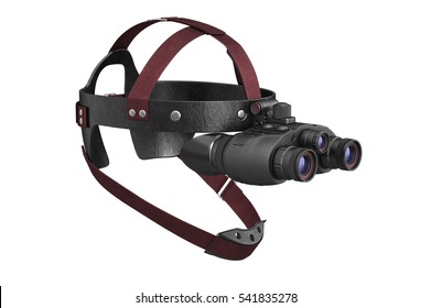 Night vision army tactical aiming instrument. 3D rendering