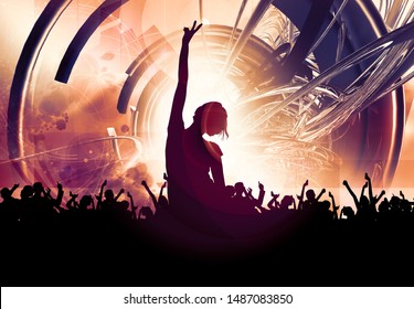 Nightlife and disco concept. Illustration ready for banner or poster - Powered by Shutterstock