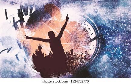 Nightlife and disco concept. Illustration ready for banner or poster - Powered by Shutterstock