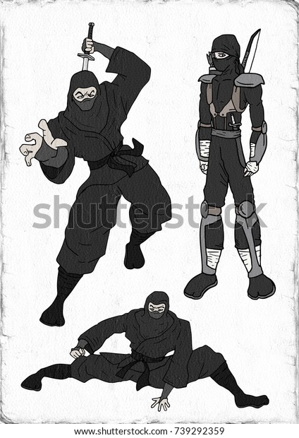 Ninja Illustration のイラスト素材