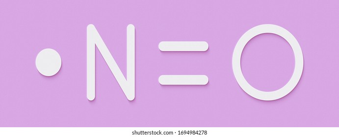 Nitric Oxide (NO) Free Radical And Signaling Molecule. Skeletal Formula.