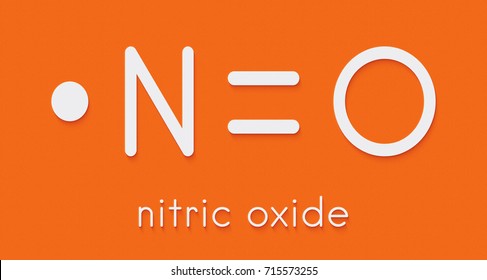 Nitric Oxide (NO) Free Radical And Signaling Molecule. Skeletal Formula.