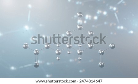 nitroglycerin molecular structure, 3d model molecule, glyceryl trinitrate, structural chemical formula view from a microscope