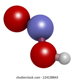 Nitrous Acid Hno2 Molecule Chemical Structure Stock Illustration 124138843