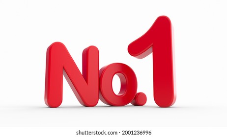 No 1 Champion or Winner 3D number one for 1st place isolated white background 3d illustration