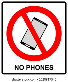 No Cell Phone Sign Mobile Phone Stock Illustration 1020917548 ...