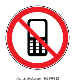 No Mobile Phone Vector Sign Stock Vector (Royalty Free) 205511170