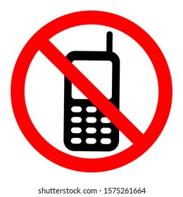 No Cell Phones Symbol Illustration